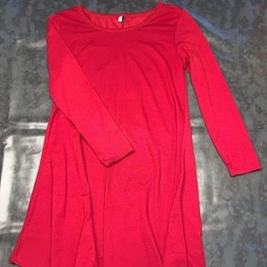 red long sleeve mini